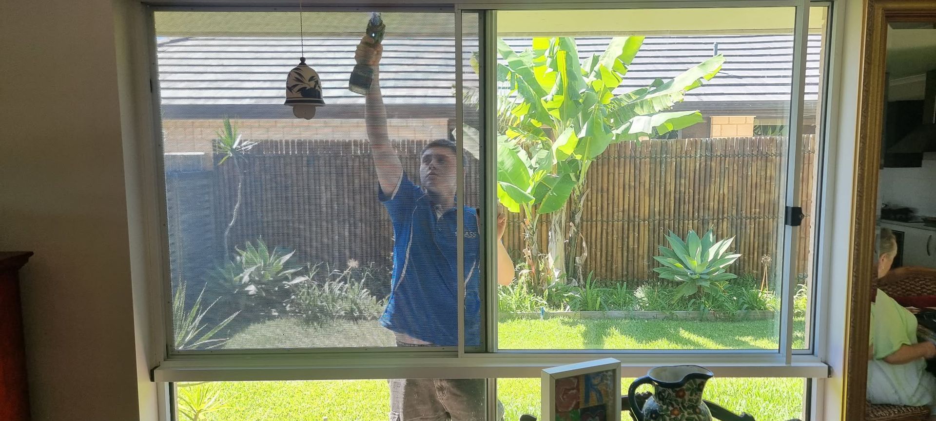 Room Area with Backyard with Plants — Nambucca Glass in Nambucca Heads, NSW