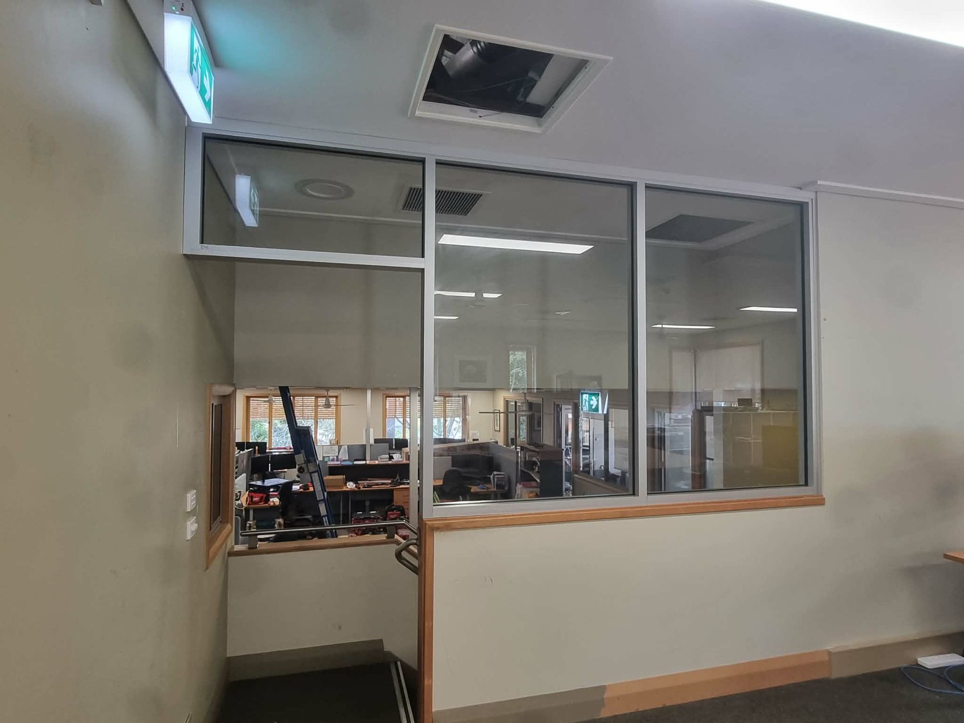 Office Reception Window with A Glass Partition — Nambucca Glass in Nambucca Heads, NSW