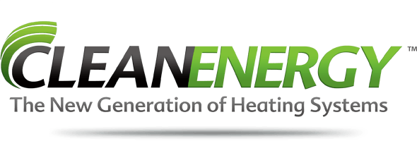 A logo for cleanenergy the new generation of heating systems