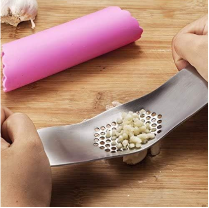 Garlic peeler and press.