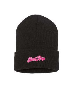 Badrap Cuffed Black Beanie