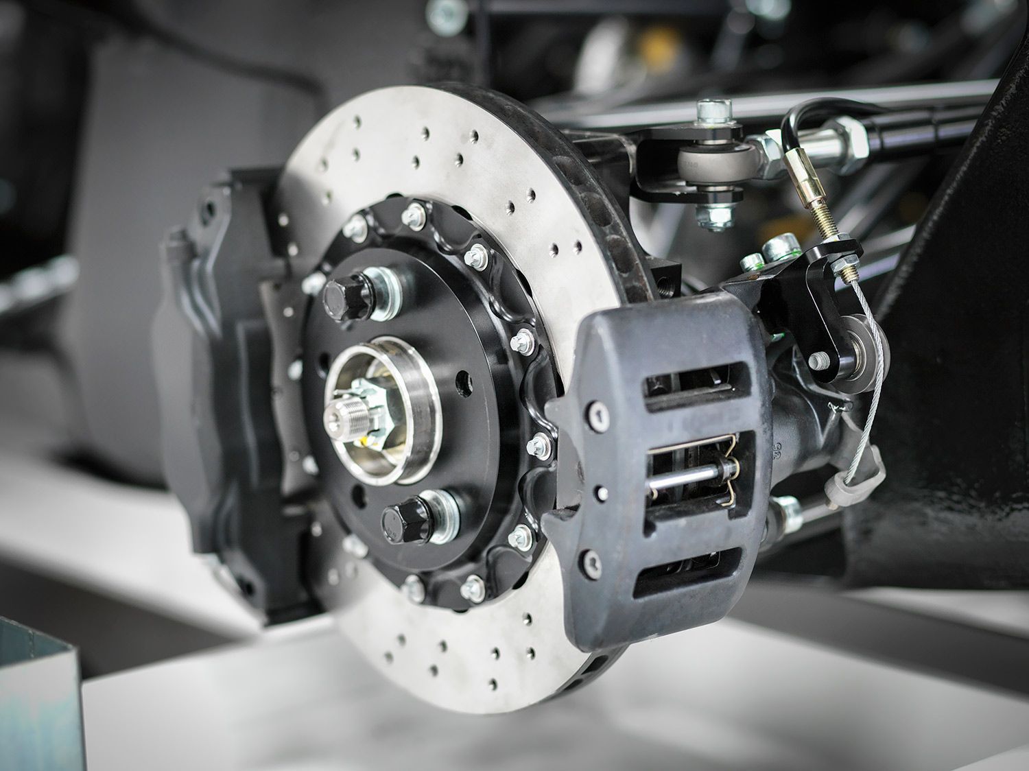 Close Up of a Brake Disc on a Car