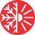 Air Pro Heat & Air Ponca City, OK A red circle with a snowflake and a sun in it