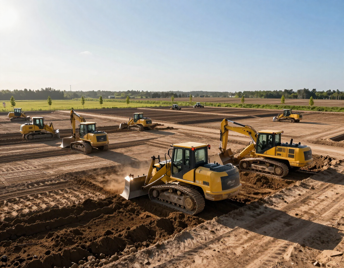 Site grading at Ashford Commons
