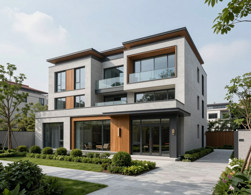 Modern low-rise residential building