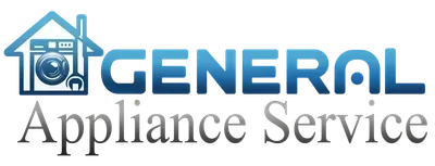 General Appliance Service logo with blue house and appliance icon, blue and gray text