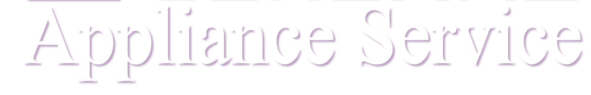 White text logo reading “Appliance Service” on a light background