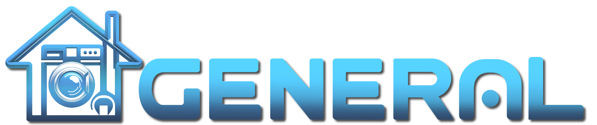 Blue “GENERAL” logo with a house icon and washing machine symbol