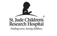 St. Jude Children’s Research Hospital logo with a child silhouette and the words “Finding cures. Saving children.”