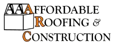 The logo for Affordable Roofing and Construction is shown on a white background.