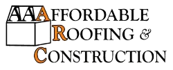 The logo for Affordable Roofing and Construction is shown on a white background.