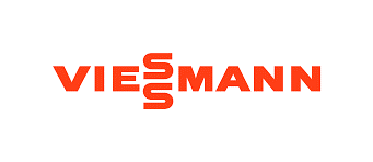The Viessmann logo in orange, text on a white background.