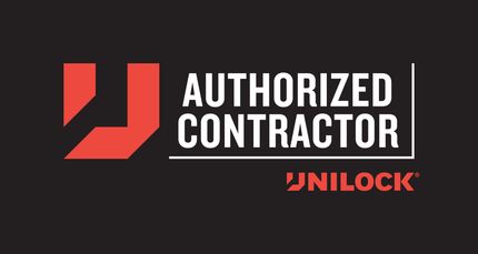 A logo for an authorized contractor on a black background.