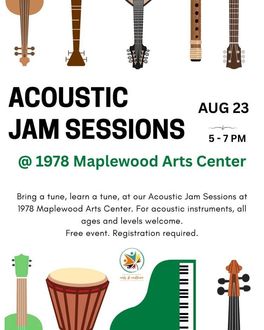 Information on an Acoustic Jam Session at 1978 Maplewood Art Center