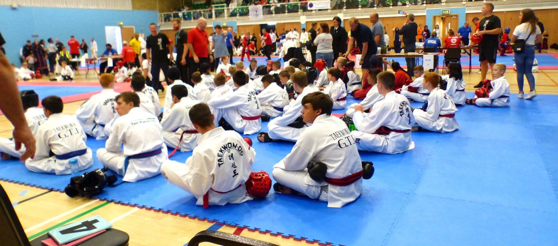 competitors on mats