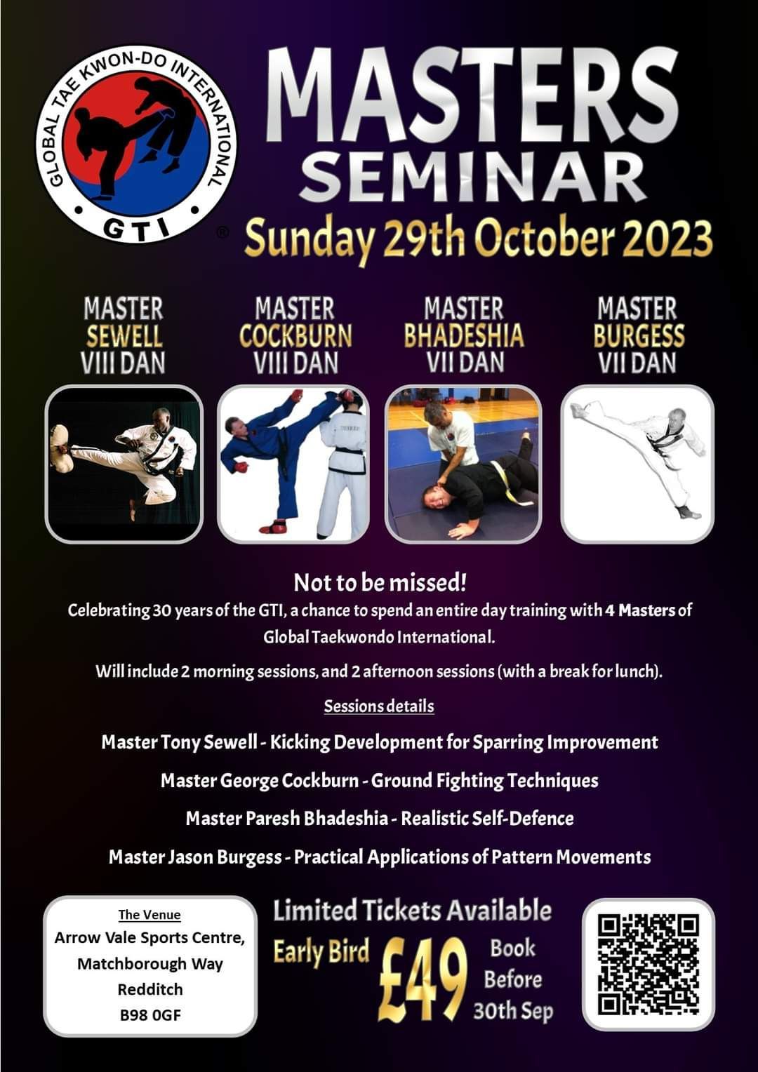 Click for online entry website Poster for GTI National Open 2023