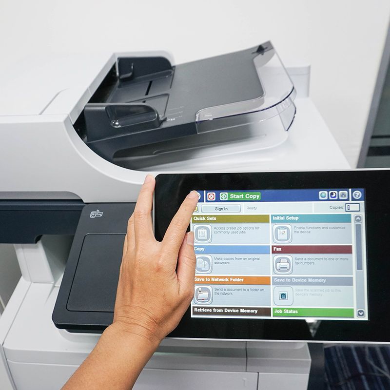 Person Operating The Machine