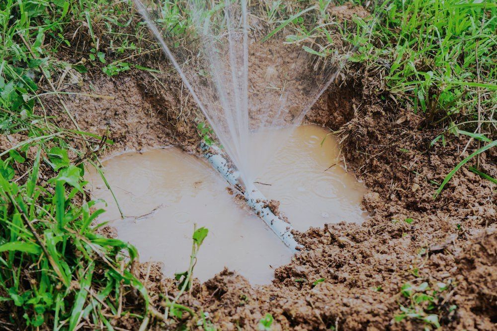 A Water Pipe Is Leaking Water On The Ground — Jobs2BDone in Bensville, NSW