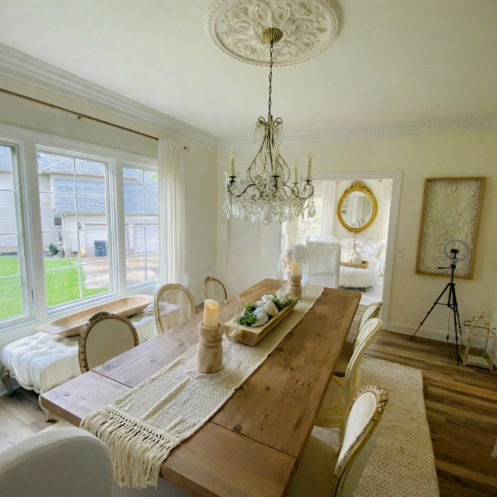 Interior dining room painting project in Cuyahoga Falls Ohio by Inspired Services & Painting
