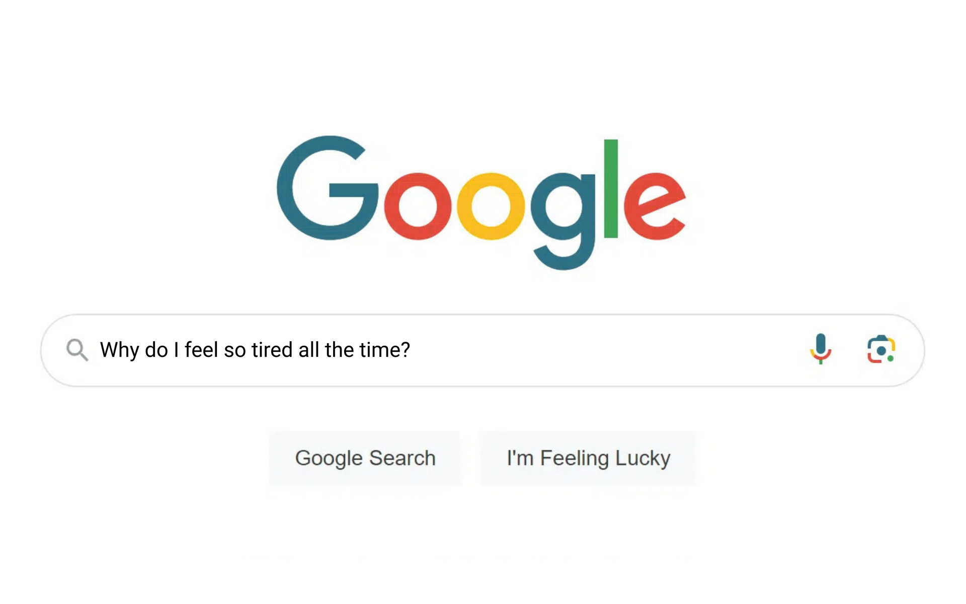 Google search page with the query