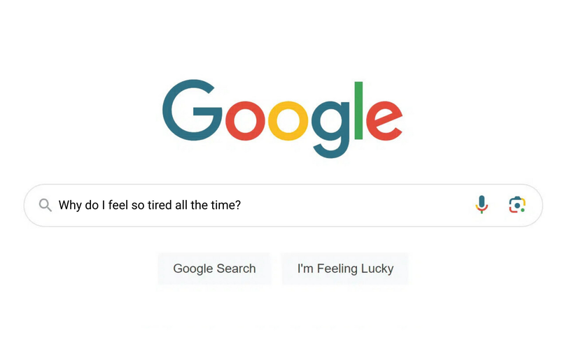 Google search page with the query 