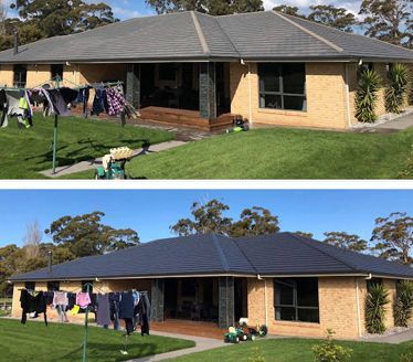 Before and After Images of House After Re-bedding — ACT Roofing in Ngunnawal, ACT