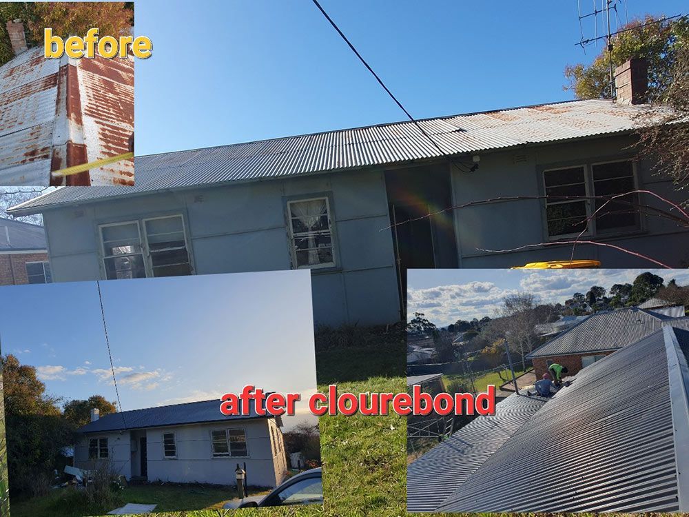 House Before And After Colorbond — ACT Roofing in Ngunnawal, ACT
