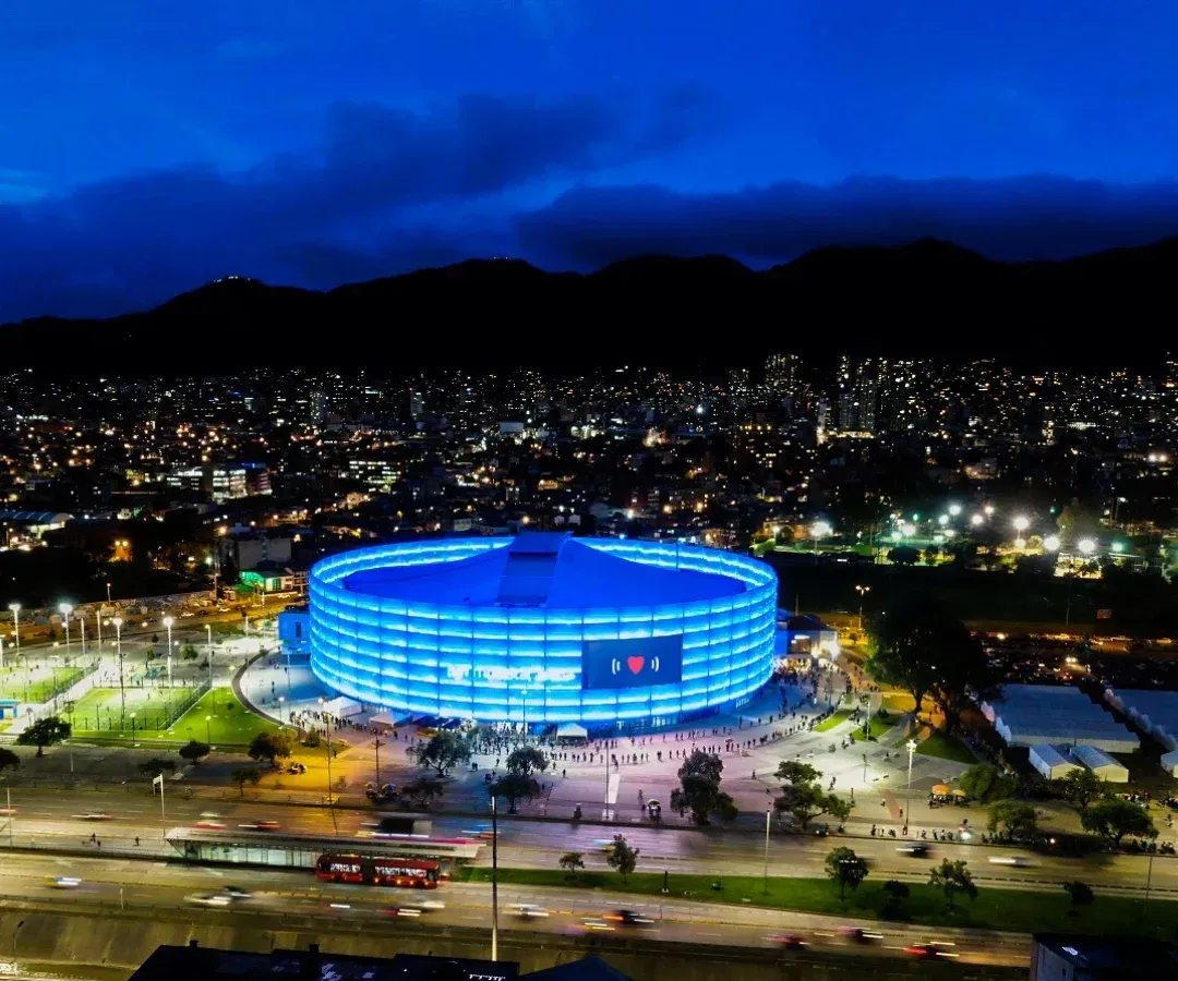 An aerial view of Movistar Arena