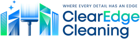 Company logo for ClearEdge Cleaning with a stylized cityscape icon and the text "Where Every Detail Has An Edge."