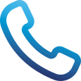 A blue phone icon on a white background.