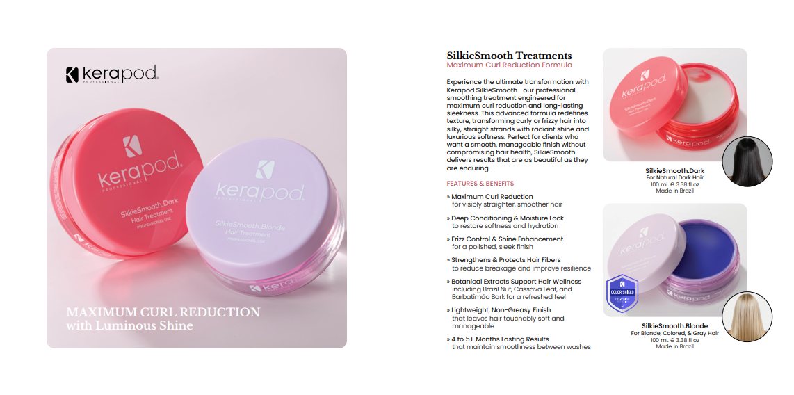 Product ad for colorful cosmetic balms in pink, purple, red, and blue jars with text details