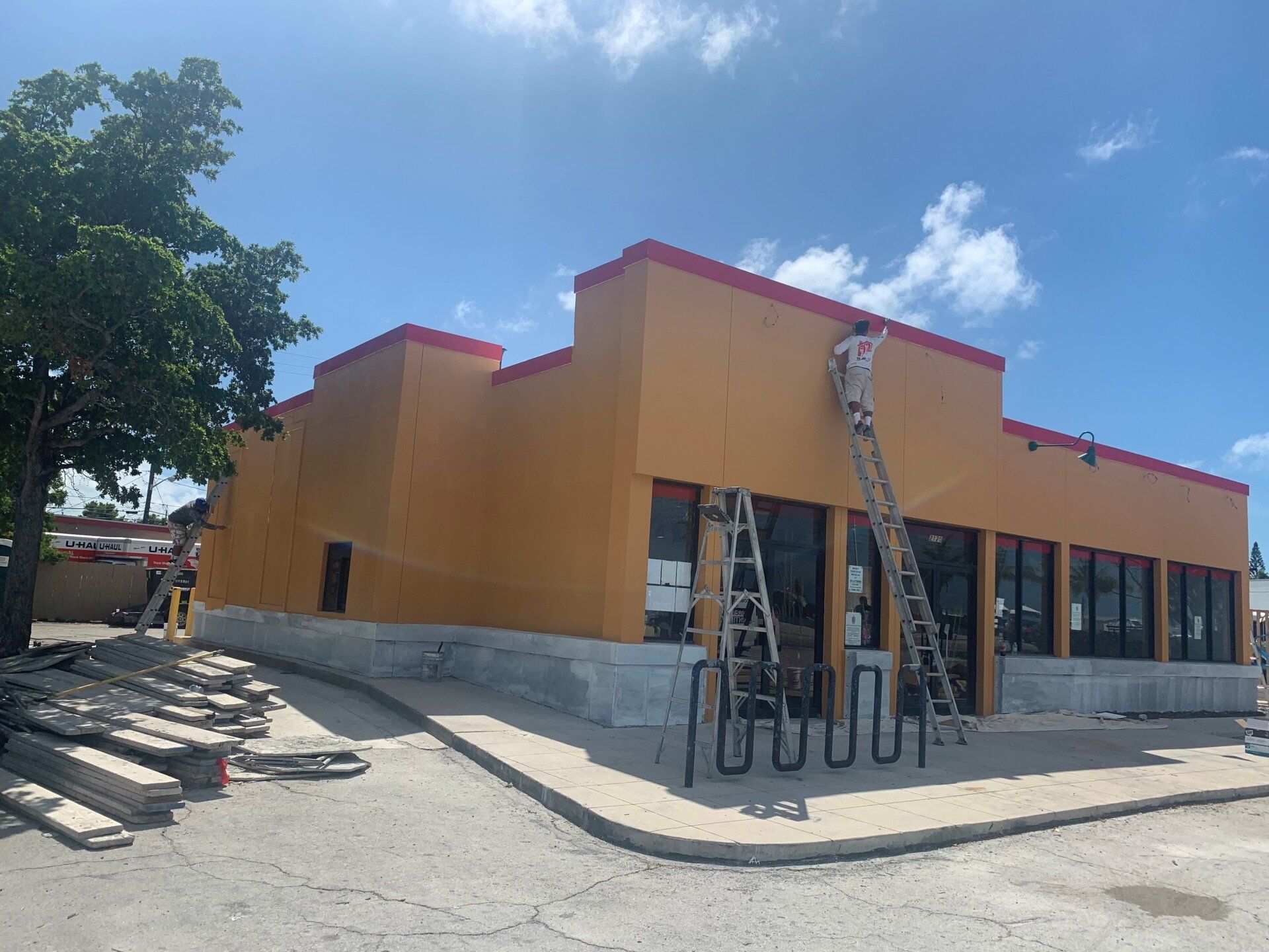 Painting Popeyes Chicken — Stock Island, FL — Key West Home Improvement and Painting Painting Popeyes Chicken — Stock Island, FL — Key West Home Improvement and Painting