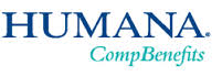 Humana CompBenefits logo. Blue Humana text above teal