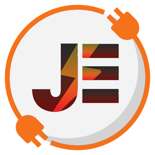 The logo for johnson electrical has a lightning bolt on it.