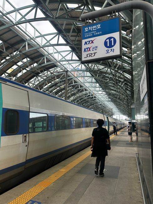 High-speed KTX train from Seoul to Busan for patients visiting LEDAS vein clinic