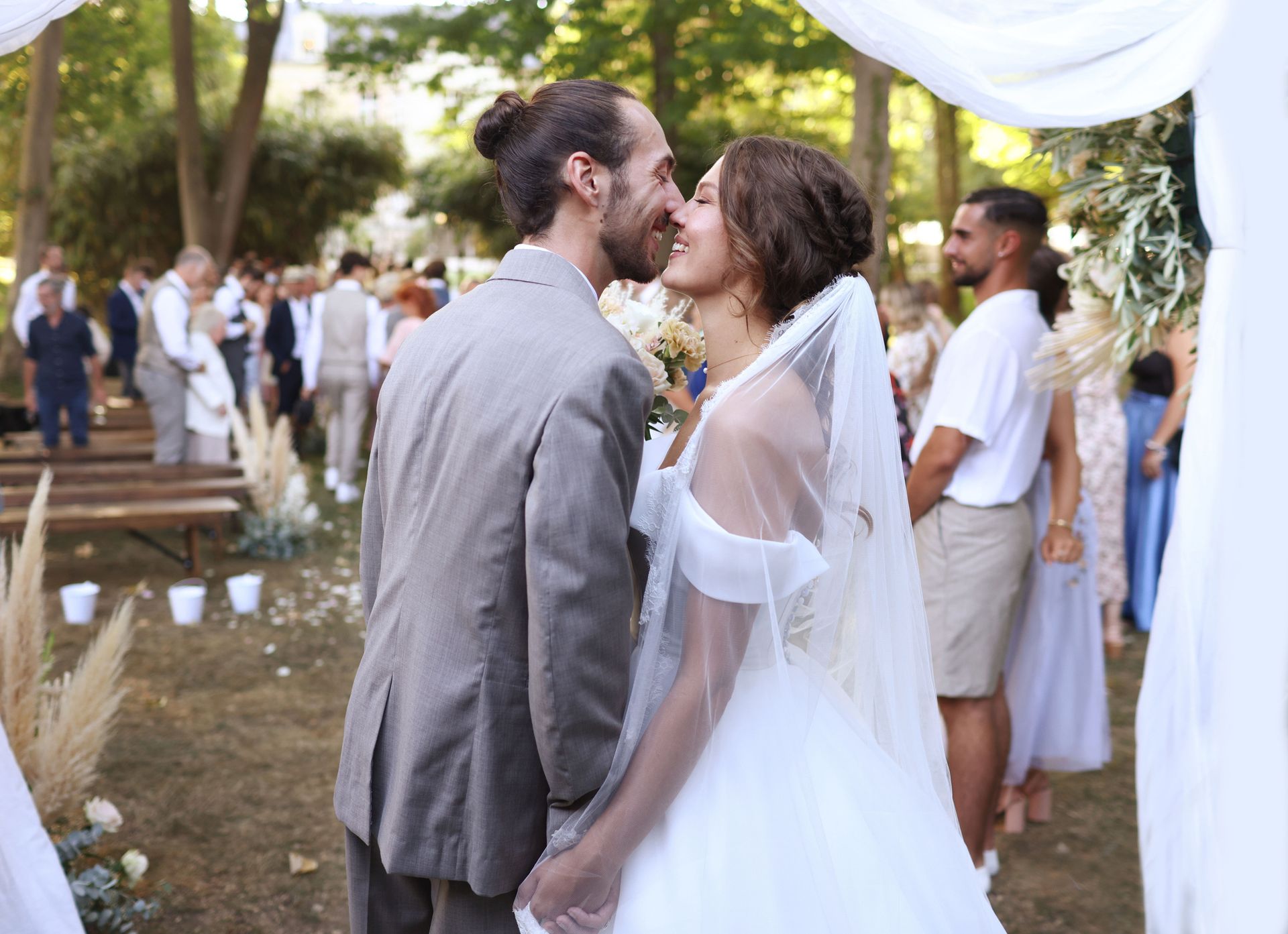 A Newlywed Couple Embracing During their Wedding Ceremony - Melbourne, VIC - Work4U Group Pty Ltd