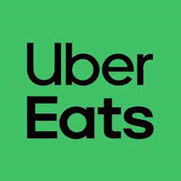 Uber Eats logo on a green background.
