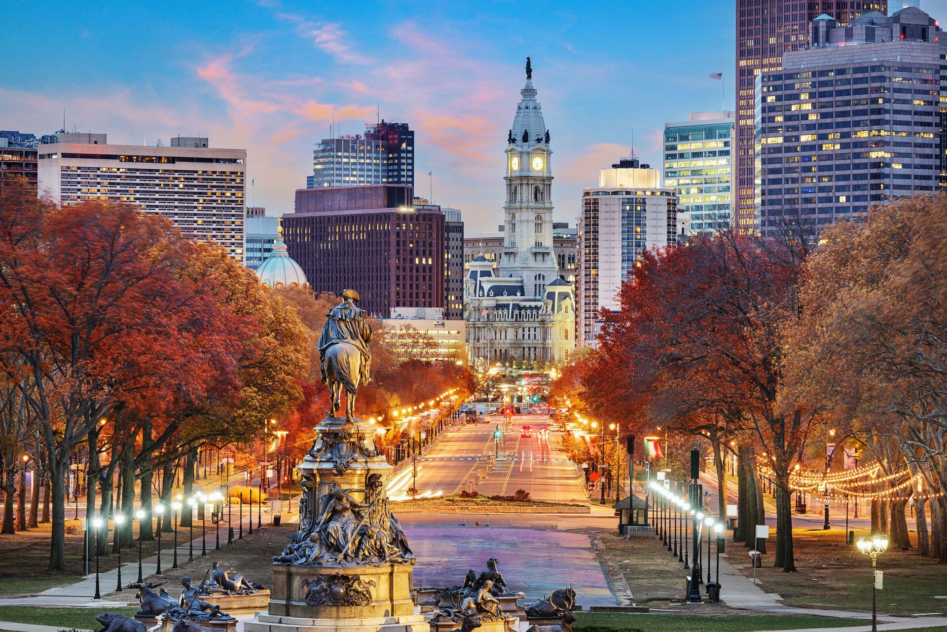 Philadelphia cityscape representing personal injury law firms in the region.