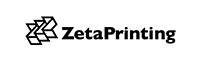 Logo per ZetaPrinting: disegno geometrico accanto al nome dell'azienda.
