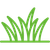 A silhouette of a green grass icon on a white background.