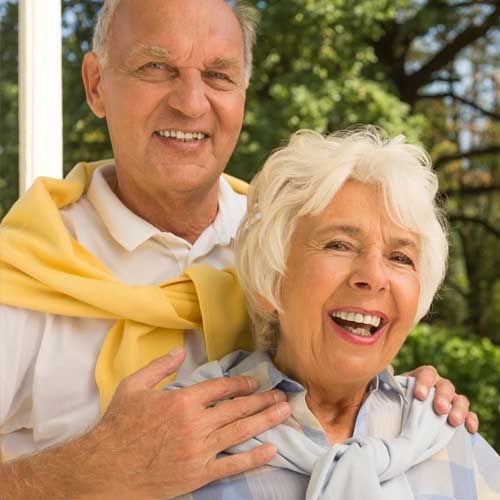 Happy elderly couple