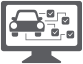 Car diagnostics on a computer screen showing a car and several checkmarks. | Dave's Automotive LLC