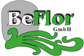 Ein Logo für eine Firma namens Beflor GmbH mit einem grünen Oktopus.