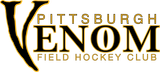 A logo for the pittsburgh venom field hockey club
