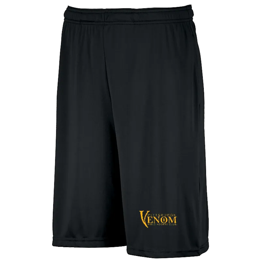 Reversible black and white Pittsburgh Venom FC pinney showing outside and inside views.