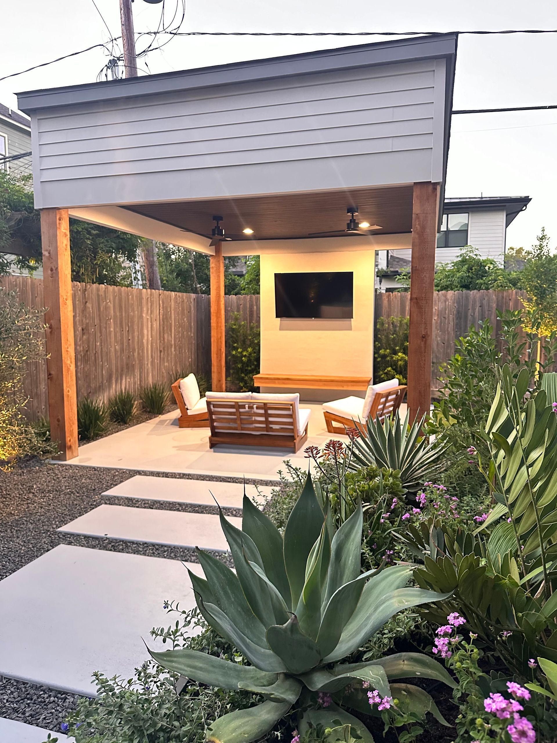 House Patio With TV