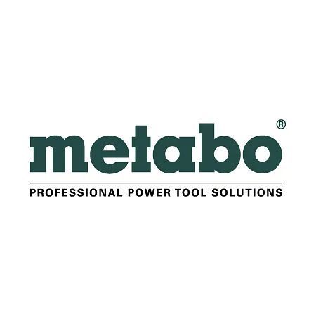 Metabo logo in dark green with the tagline “Professional Power Tool Solutions” on a white background