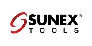 Sunex Tools logo in black and red on a white background