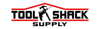 Tool Shack Supply logo with black text, red roofline, and a hammer icon over a white background