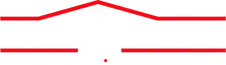 Red zigzag line with horizontal red bars and a small red dot on a white background
